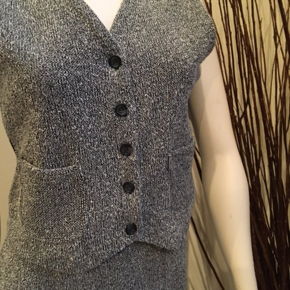 Tweed Knit Skirt and Vest Set - Picture 9 of 15